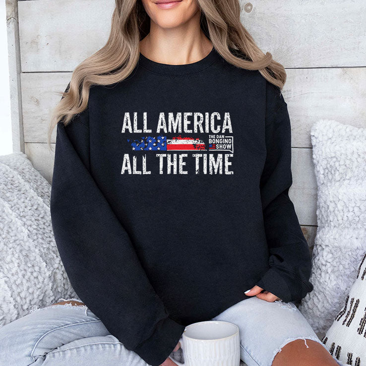 All America All The Time Dan Bongino Show Patriotic American Flag T Shirt
