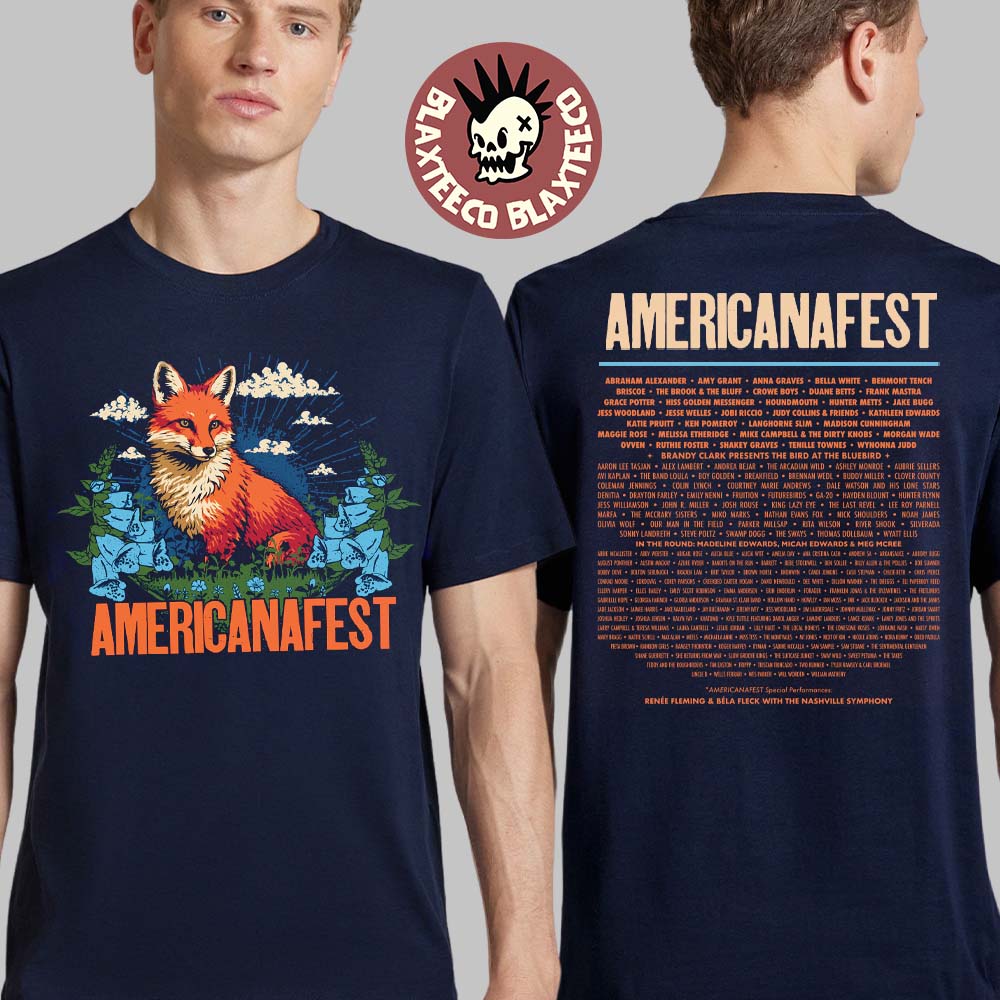 Americanafest 2026 Merch Nashville TN From September 15-19 2026 Fox-themed Lineup T-Shirt