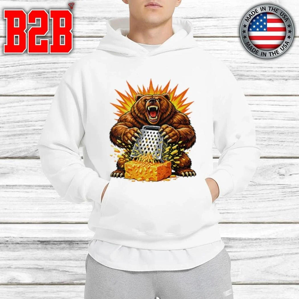 Angry Bear Grating Cheese Grater Hater Shirt Unisex