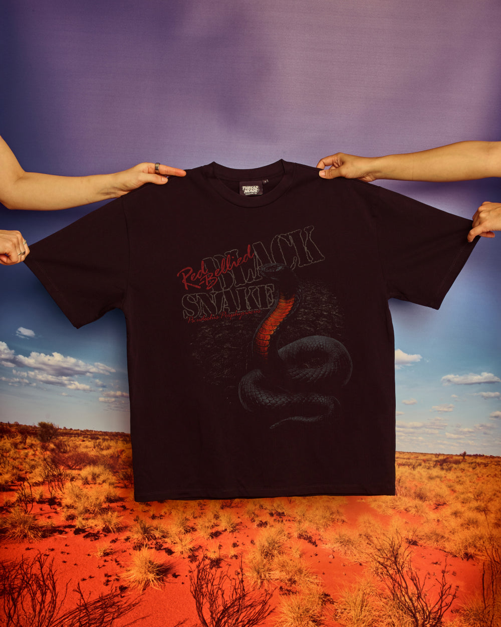 Red Bellied Black Snake Oversized Tee Unisex