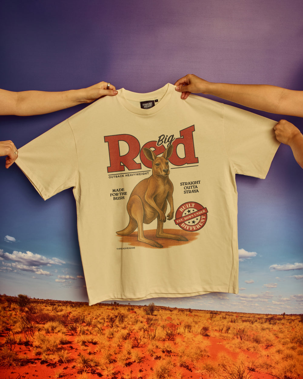 Big Red Outback Heavyweight Oversized Tee Unisex