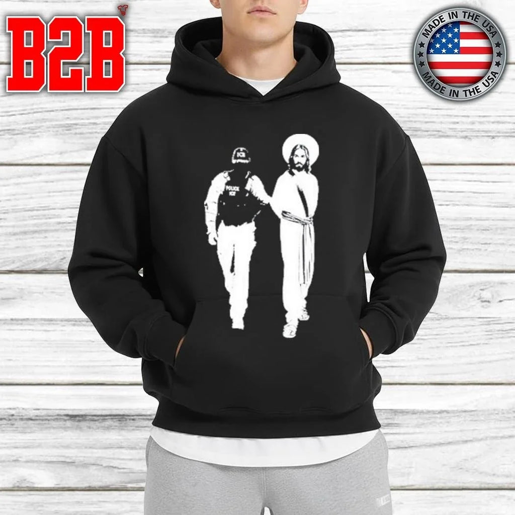 Anti Ice Jesus Arrested Parody Shirt Unisex