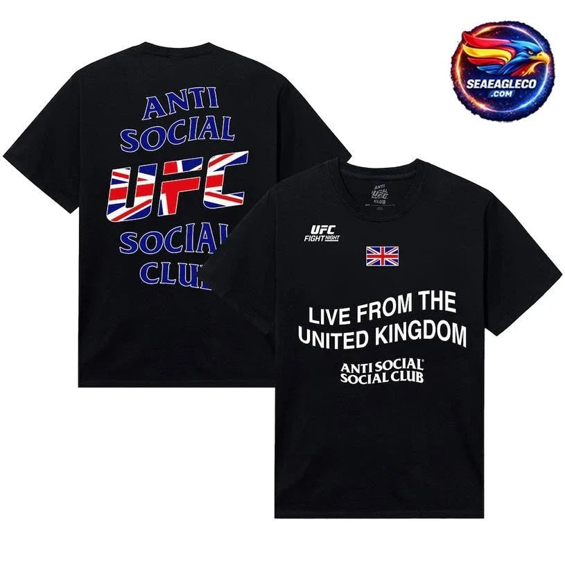 Anti Social Social Club x UFC Unisex UK Fight Night 2026 Two Sided Shirt Unisex