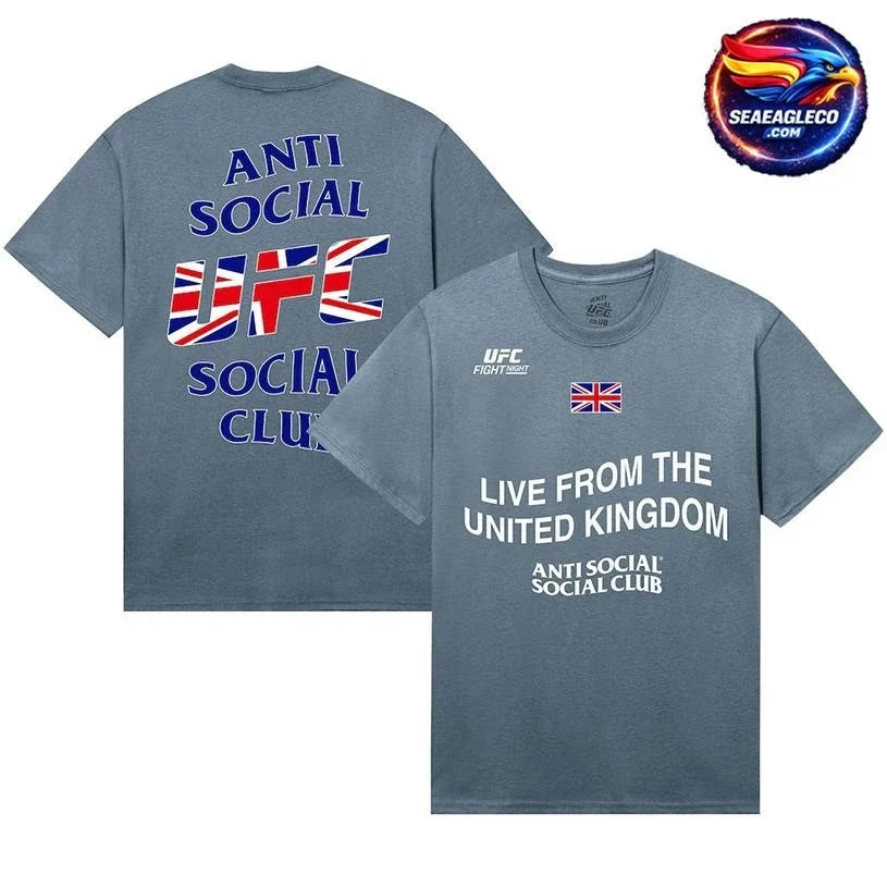 Anti Social Social Club x UFC Unisex UK Fight Night Two Sided Shirt Unisex