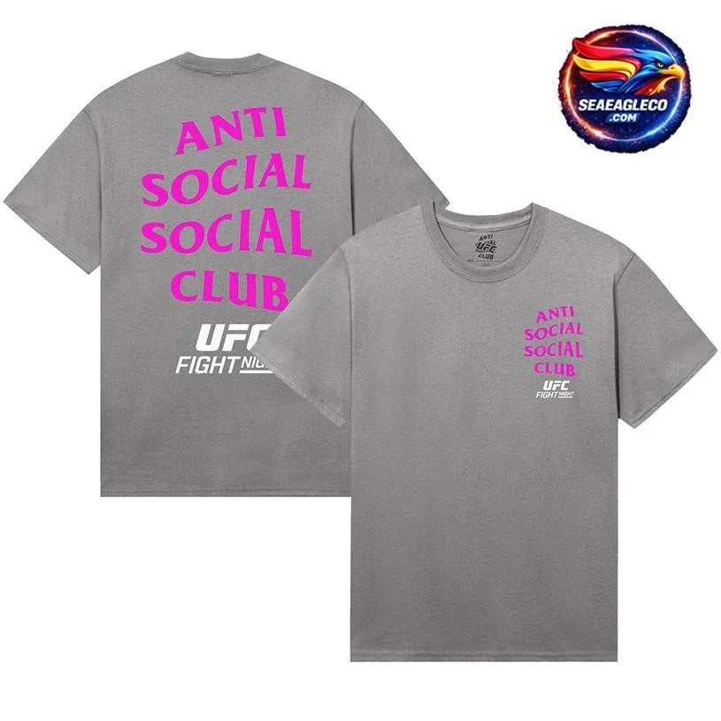 Anti Social Social Club x UFC Unisex UK Lock Out Two Sided Shirt Unisex