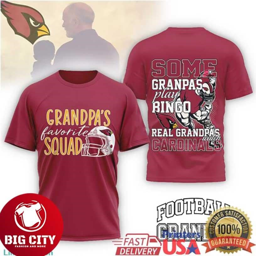 Arizona Cardinals Football Grandpa Grandpa’s Favorite Squad Two Sided Shirt Unisex