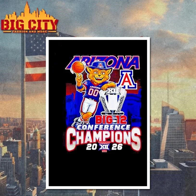 Arizona Wildcats’ 2026 Big 12 Tournament Champions mascot trophy Shirt Unisex