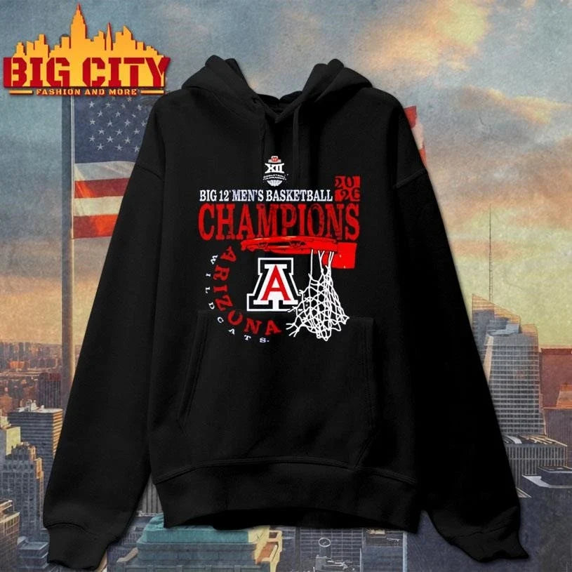 Arizona Wildcats Navy Blue Blue 84 2026 Big 12 Men’s Basketball Conference Tournament Champions Shirt