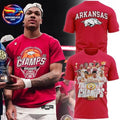 Arkansas Razorbacks 2026 SEC Men’s Basketball Tournament Champions Special Two Sided Shirt