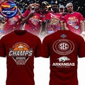 Arkansas Razorbacks 2026 SEC Tournament Champions Two Sided Shirt Unisex