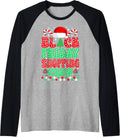 Black Christmas Friday Shopping Crew Family Matching Xmas Raglan Baseball Tee