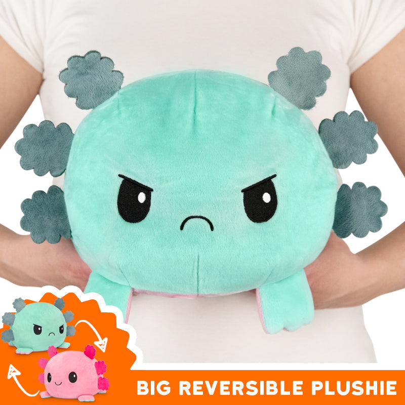 TeeTurtle Big Reversible Axolotl Plushie (Aqua + Pink) Unisex