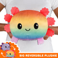 TeeTurtle Big Reversible Axolotl Plushie (Rainbow + Light Purple) Unisex