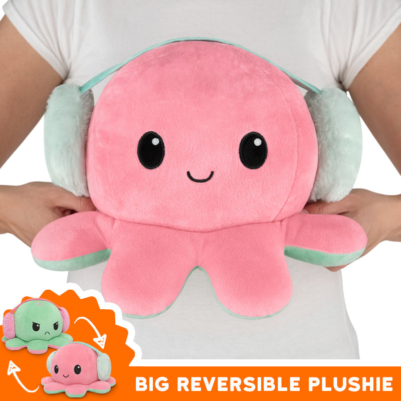 TeeTurtle Big Reversible Octopus Plushie (Earmuffs) Unisex