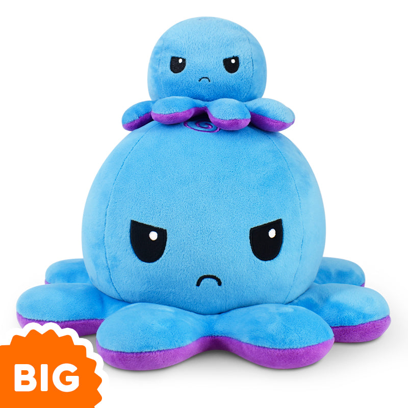 TeeTurtle Big Reversible Octopus Plushie (Purple + Blue) Unisex