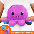 TeeTurtle Big Reversible Octopus Plushie (Purple + Blue) Unisex