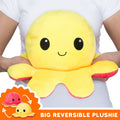 TeeTurtle Big Reversible Octopus Plushie (Yellow + Red) Unisex