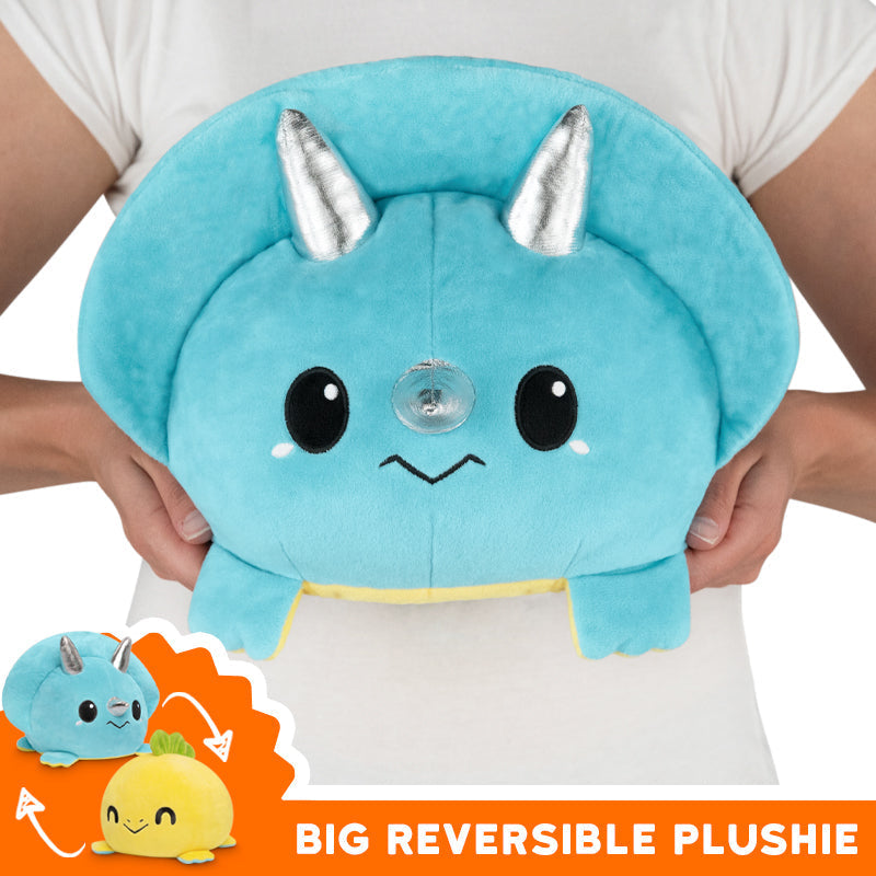 TeeTurtle Big Reversible Triceratops & Stego Plushie Unisex