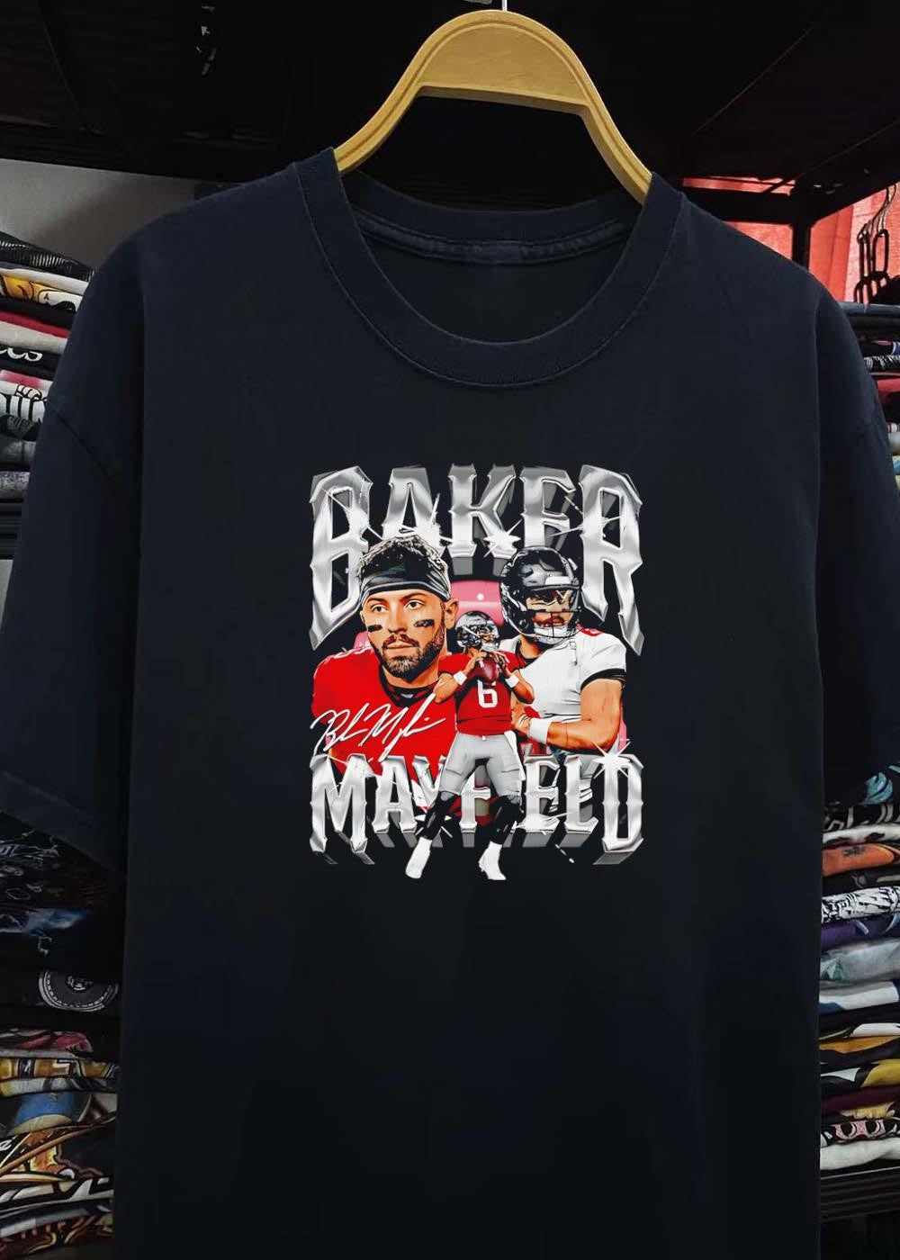 BM Baker Mayfield Throwing Football Tampa Bay Buccaneers shirt