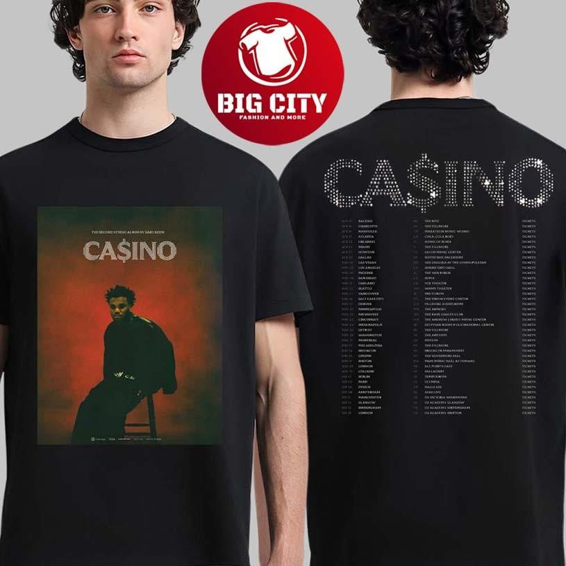 Baby Keem Casino World Tour 2026 Schedule Dates Two Sided Shirt Unisex