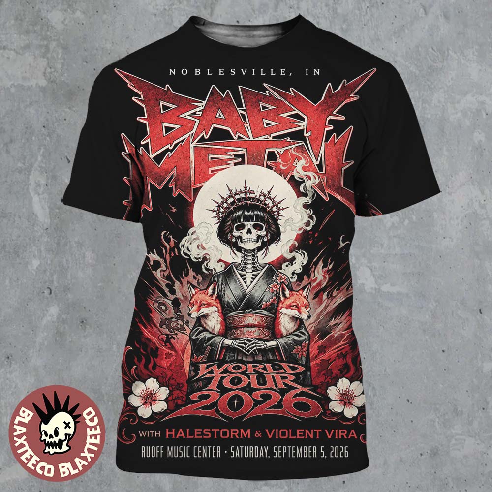 Babymetal Noblesville IN 2026 Event Poster Live At Ruoff Music Center On Sep 5 2026 All Over Print Shirt