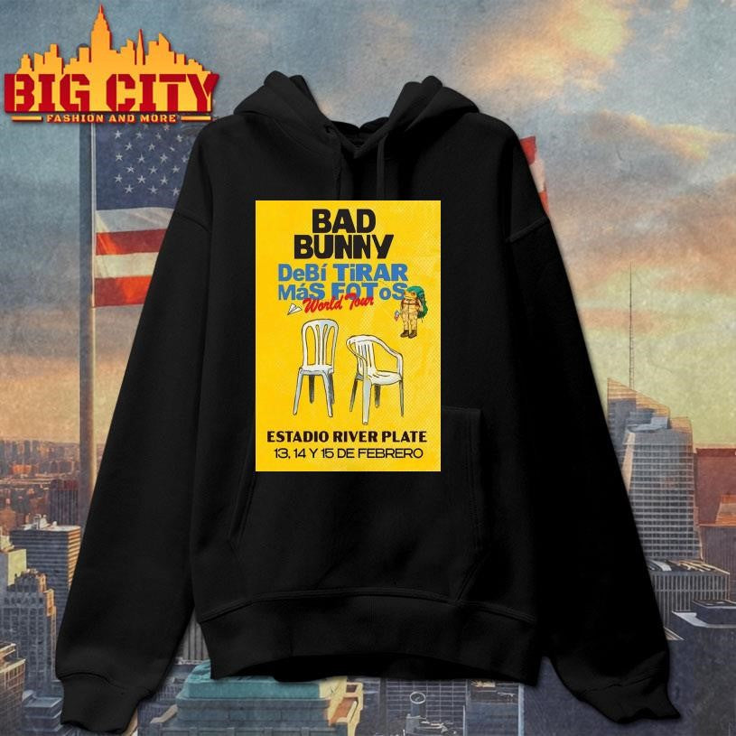 Bad Bunny Debi Tirar Mas Fotos World Tour Argentina Exclusive Poster Shirt Unisex