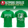 Baltimore Orioles 2026 St Patrick Day Two Sided Shirt Unisex