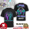 Baltimore Ravens Suicide Prevention Awareness Teal and Purple Two Sided Shirt Unisex