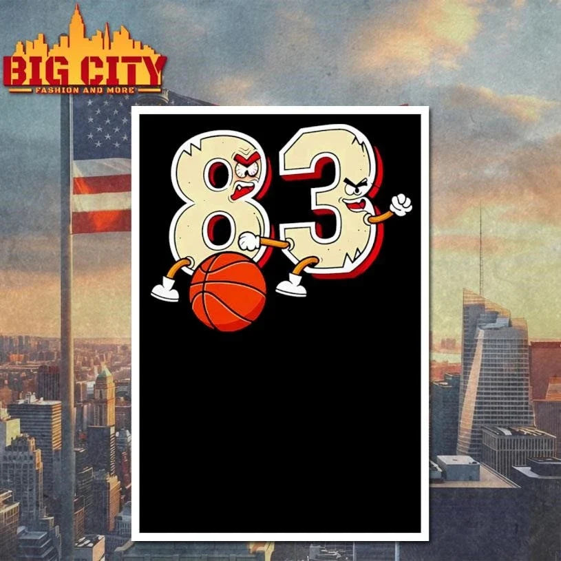 Bam Adebayo Baseball 83 Point Cartoon Shirt Unisex