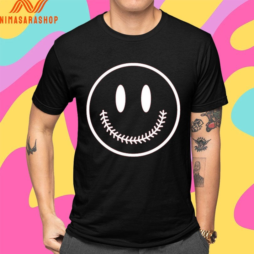 Baseball Smiley Face Shirts