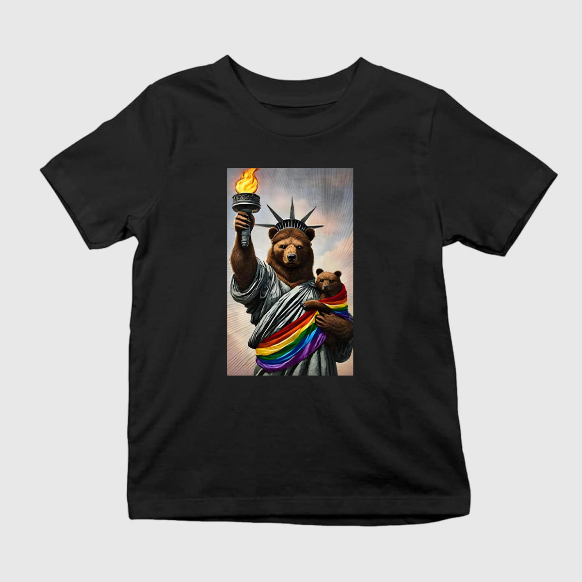 Bear Statue Of Liberty Pride Shirt