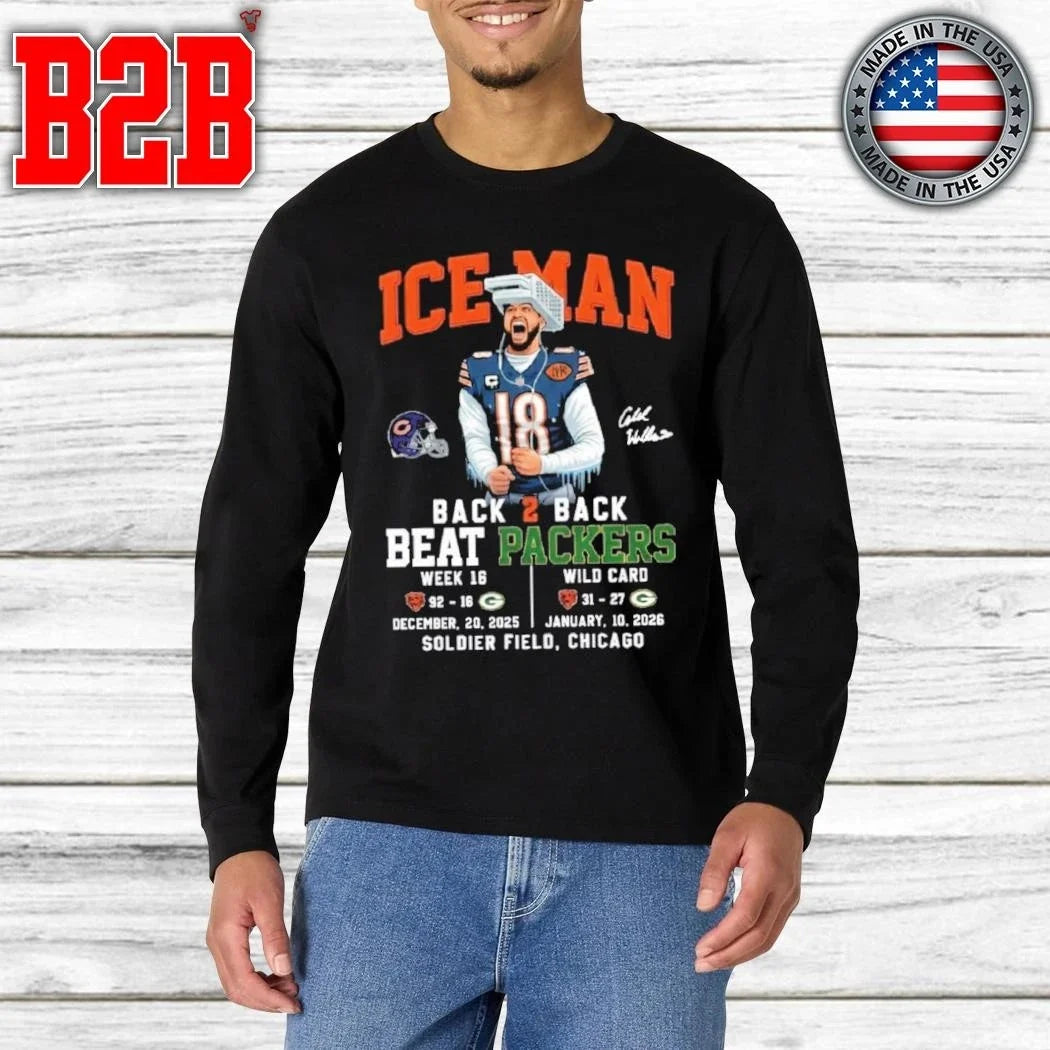 Bears Caleb Iceman Back 2 Back Beat Packers Shirt Unisex
