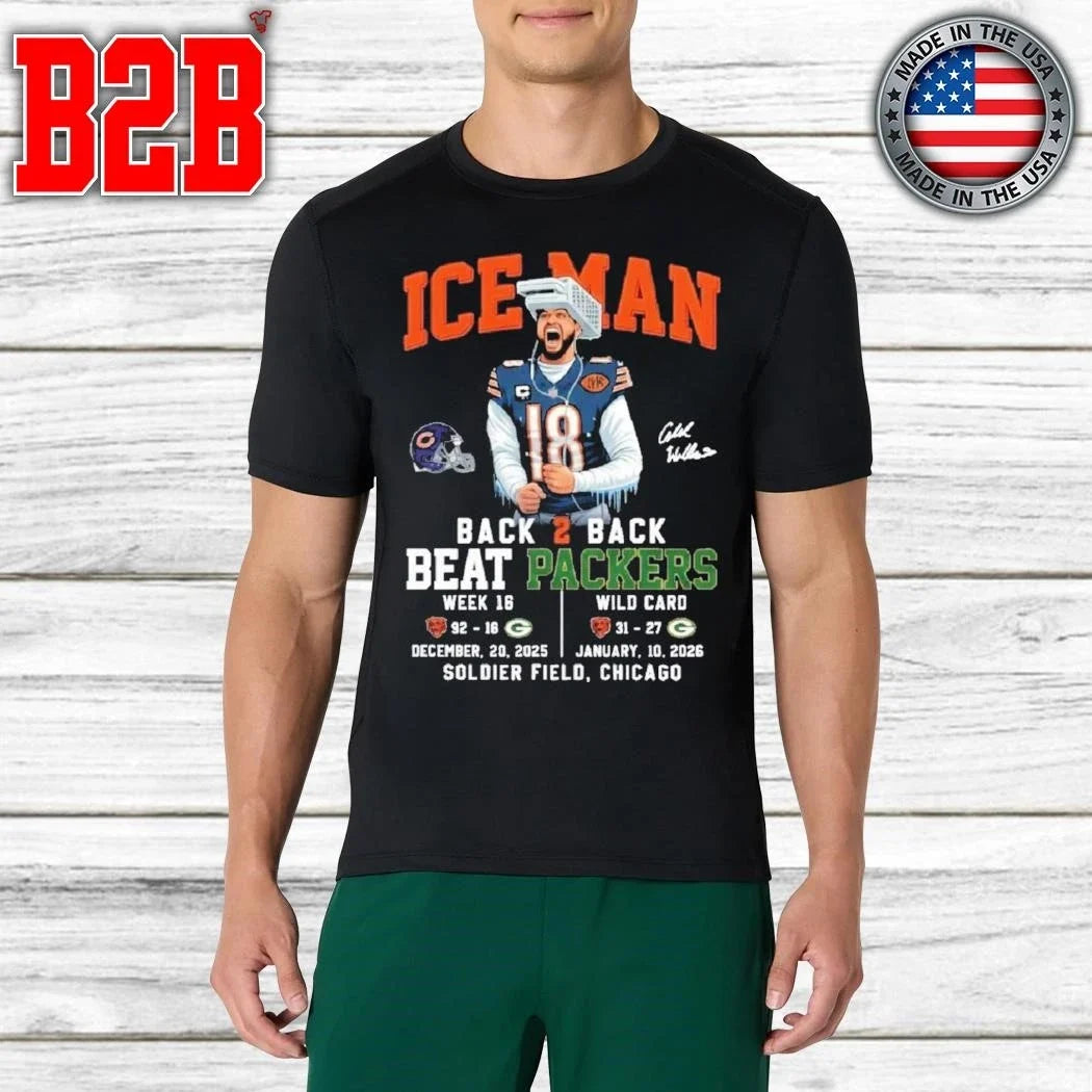 Bears Caleb Iceman Back 2 Back Beat Packers Shirt Unisex