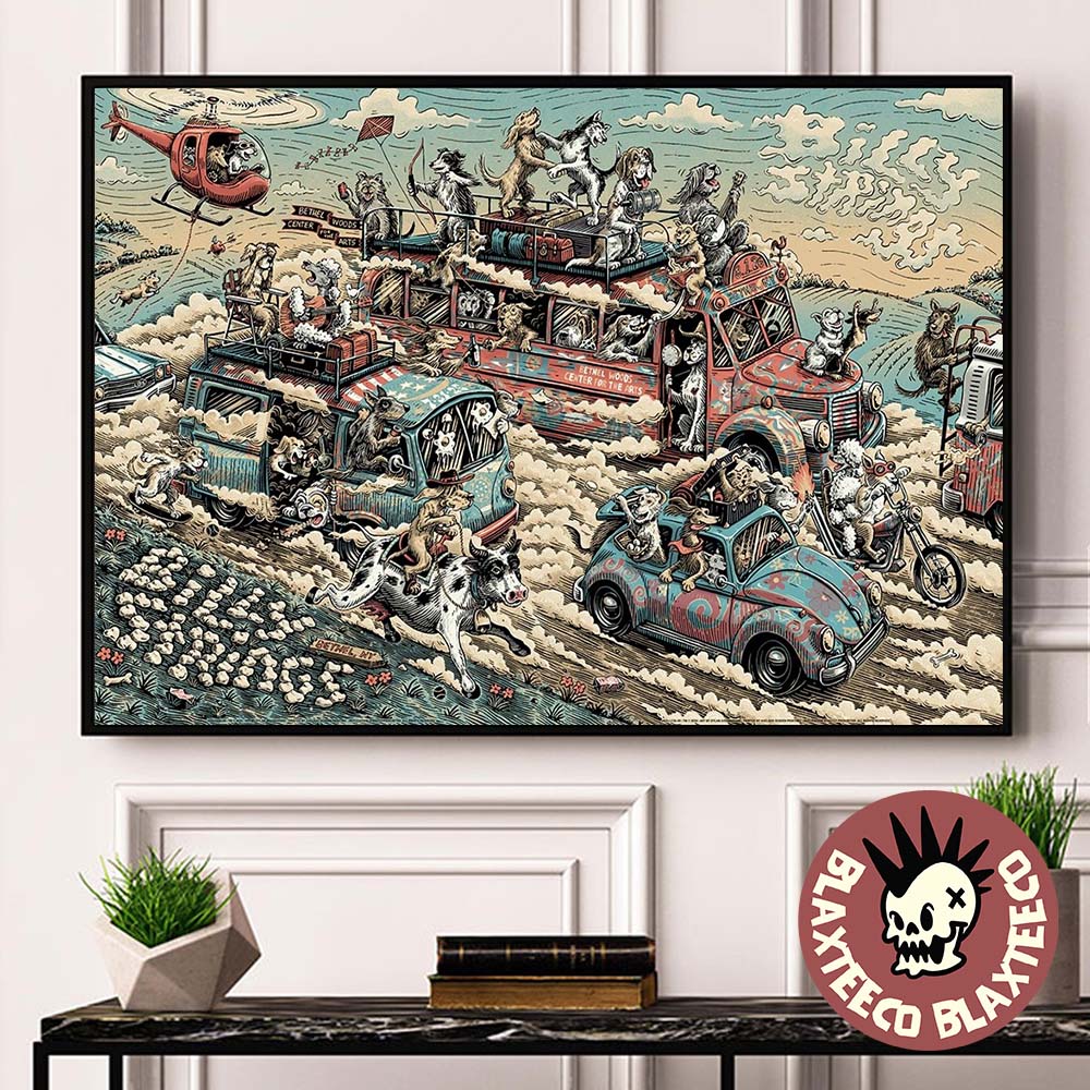 Billy Strings Bethel New York 2026 Night 1 And 2 Combined Event Poster At Bethel Woods Center On July 31 August 1 2026 Art By Dylan Goldberger Landscape Poster