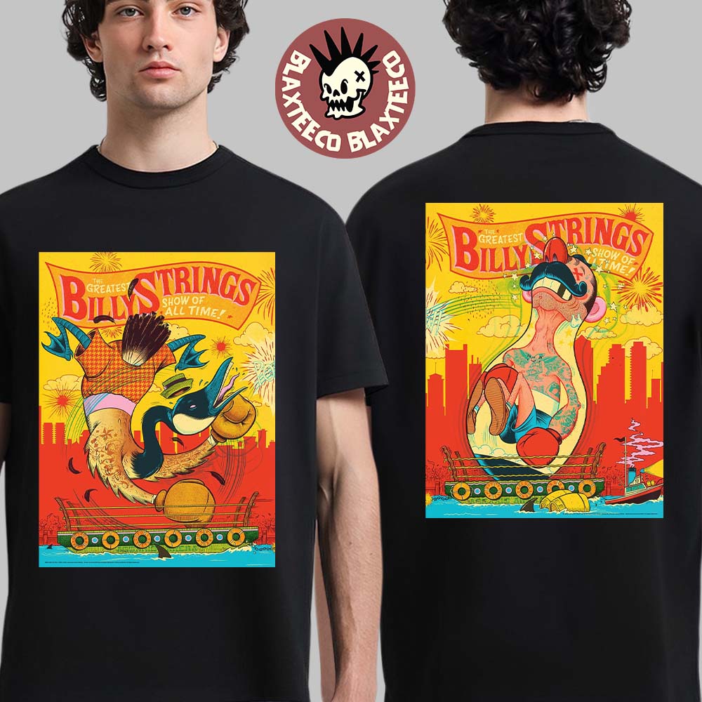 Billy Strings Boston MA 2026 Night 1 And 2 Combined Set Venue Poster Live At Agganis Arena On July 21 22 2026 Two Sided T-Shirt