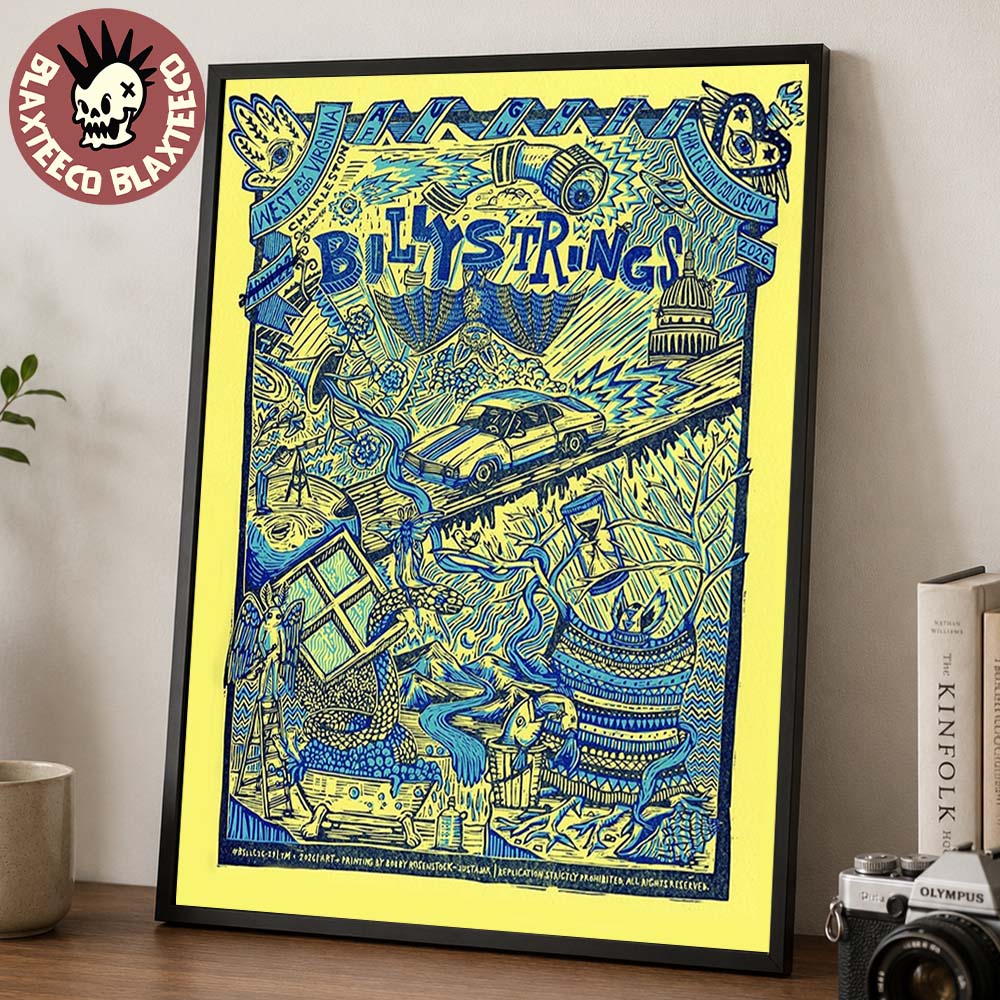 Billy Strings Charleston WV 2026 Event Poster On August 4 2026 Home Decor Poster Canvas