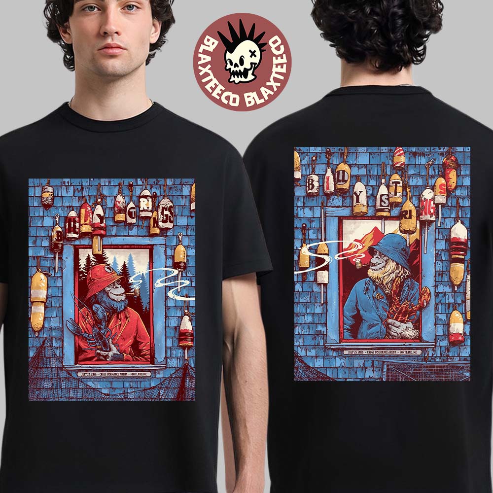 Billy Strings Portland ME 2026 Night 1 And 2 Combined Event Poster At Cross Insurance Arena On July 24 25 2026 Two Sided T-Shirt