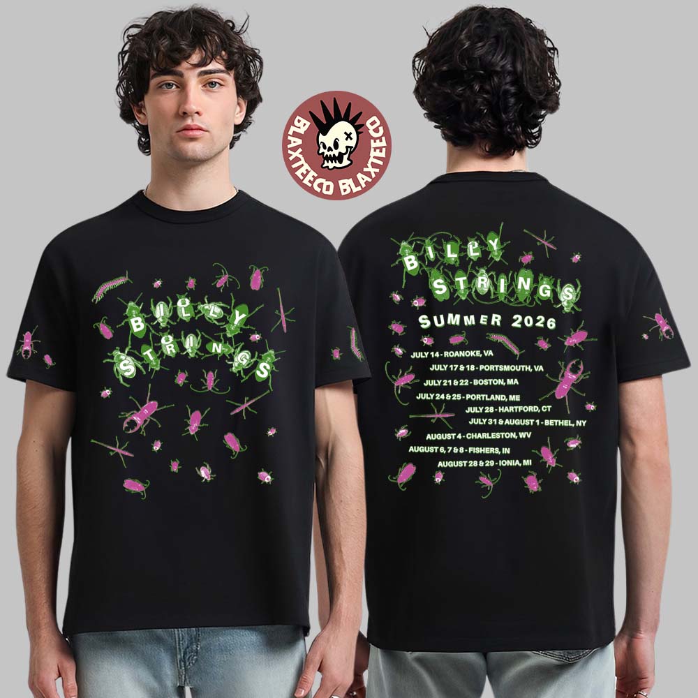 Billy Strings Summer 2026 Tour Merch Bugs With Dates T-Shirt