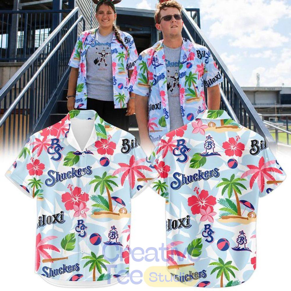 Biloxi Shuckers x Christmas in July 2026 Special Hawaiian Shirt