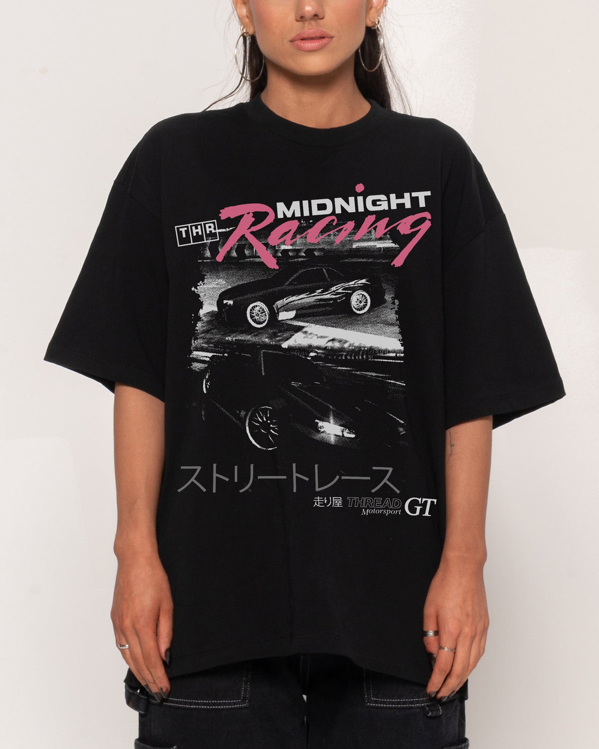 Midnight Drifting Oversized Tee Unisex