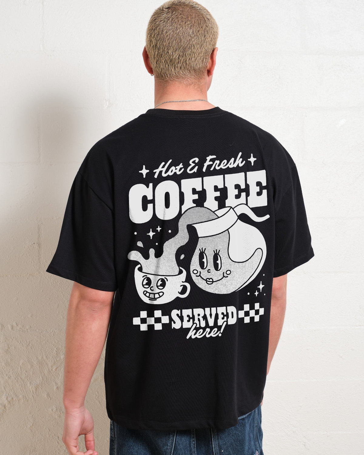 Hot & Fresh Coffee Oversized Tee Unisex