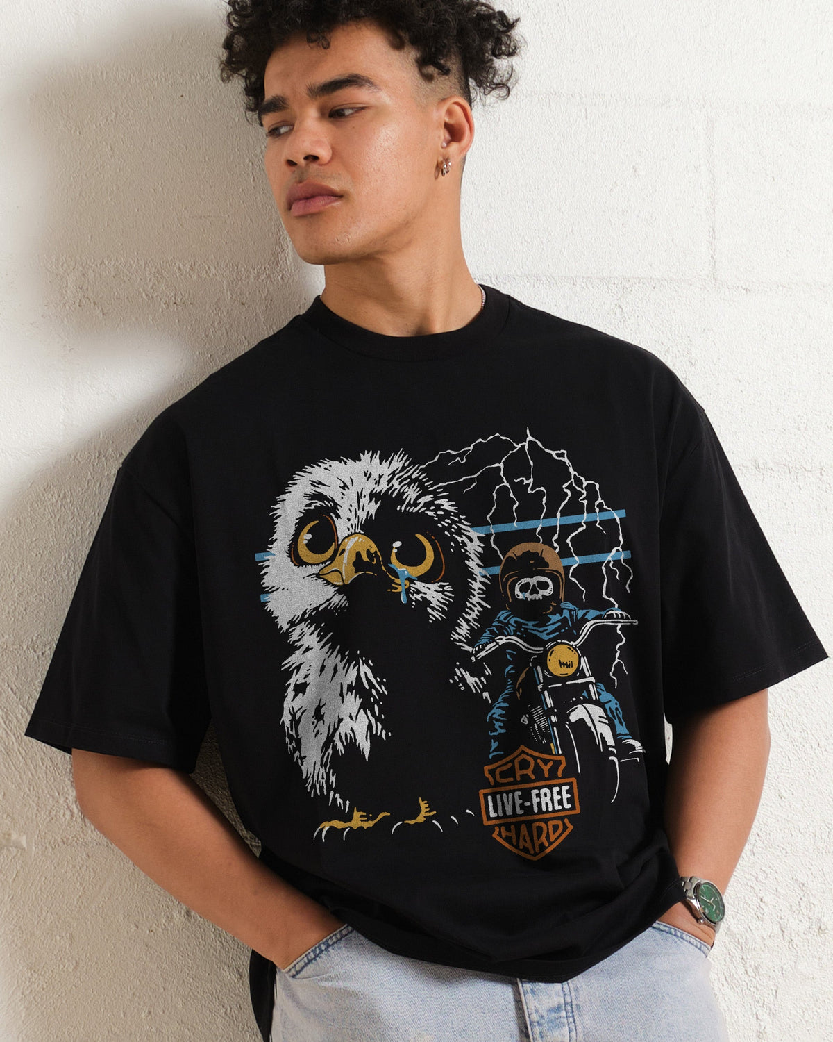 Live Free Cry Hard Oversized Tee Unisex