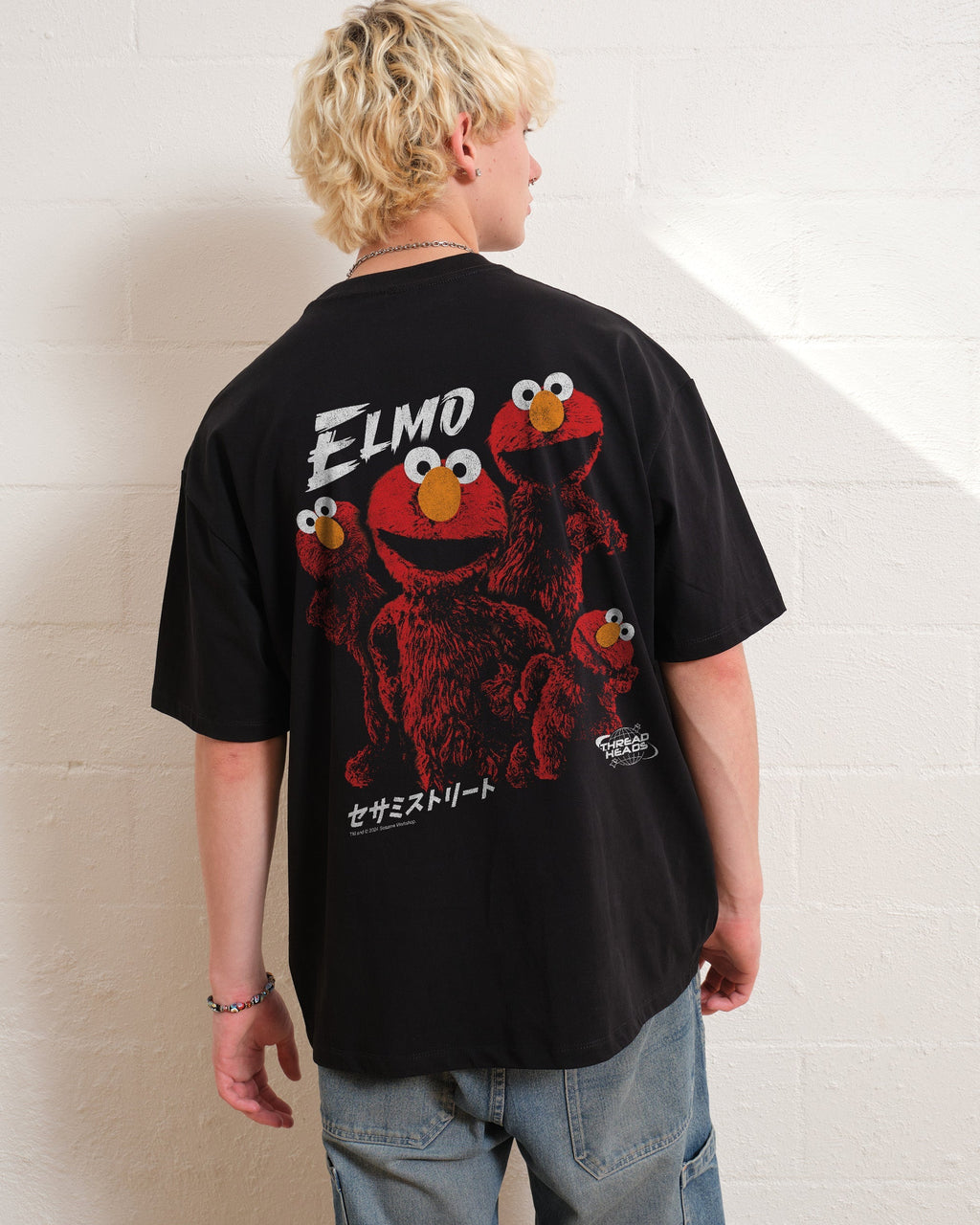 Tokyo Elmo Front and Back Oversized Tee Unisex