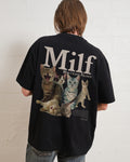 Man I Love Felines Front and Back Oversized Tee Unisex