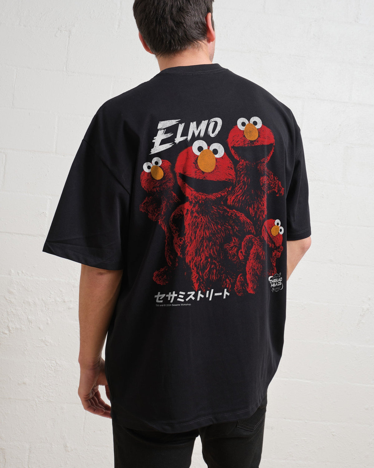 Tokyo Elmo Front and Back Oversized Tee Unisex