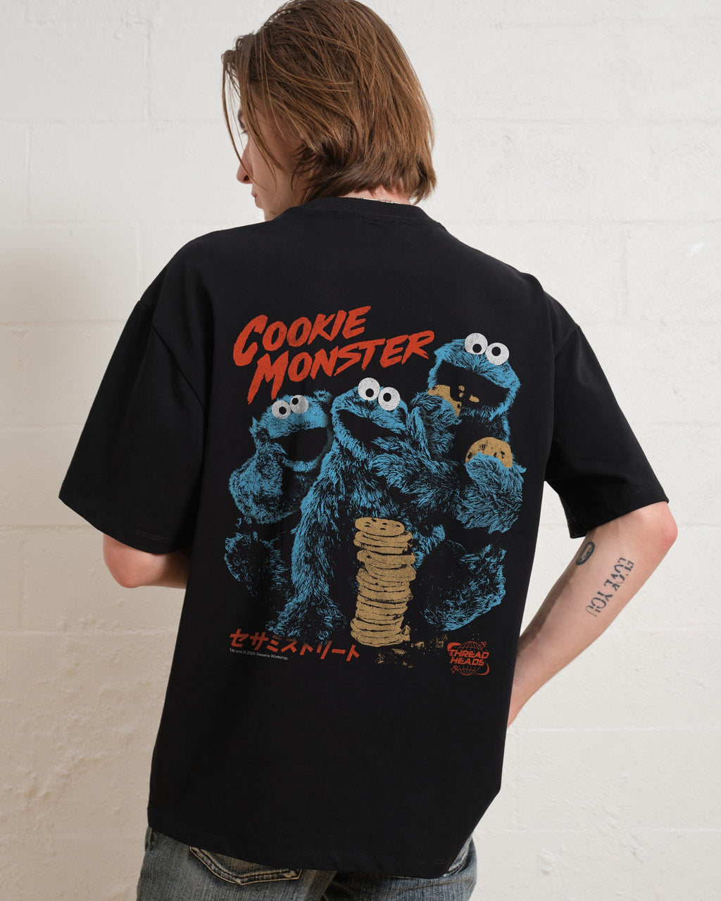 Cookie Kaiju Front and Back Oversized Tee Unisex