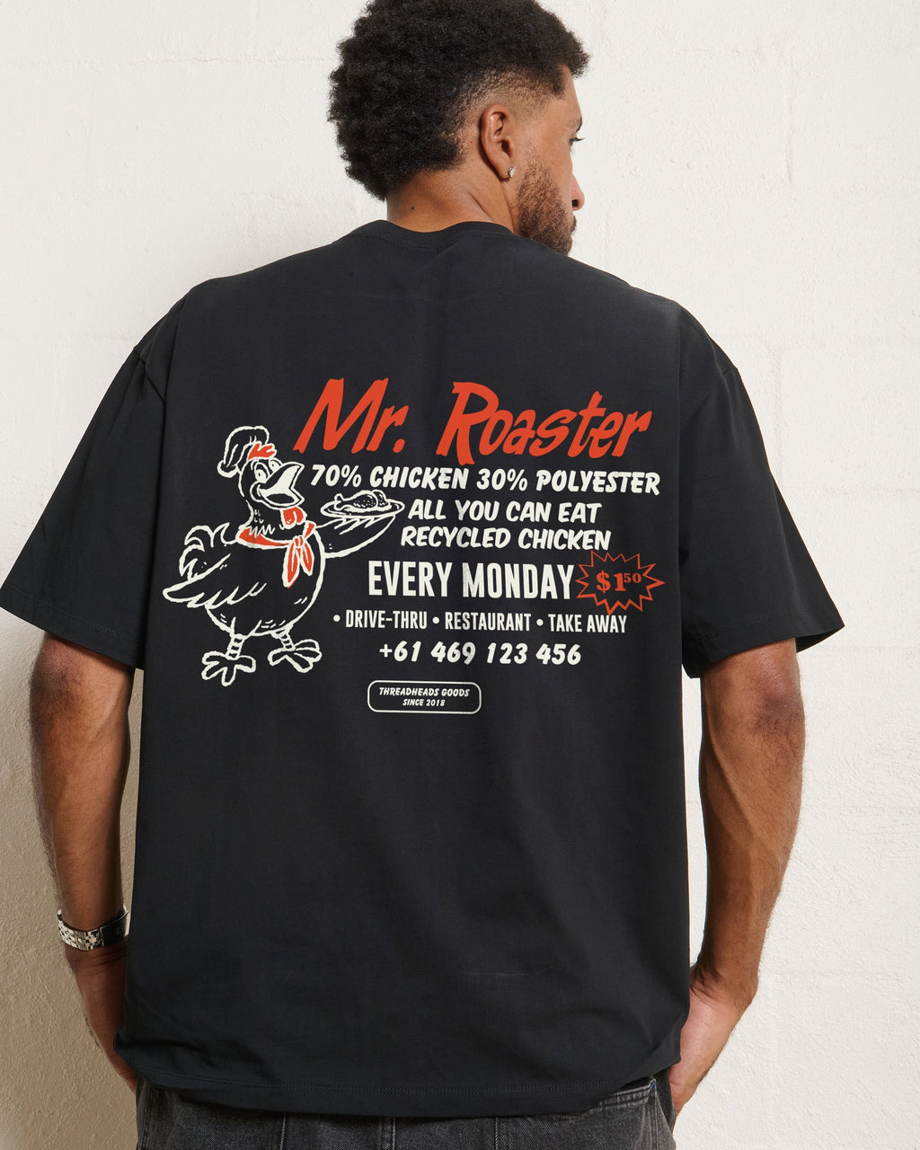 Mr. Roaster Fried Chicken Oversized Tee Unisex