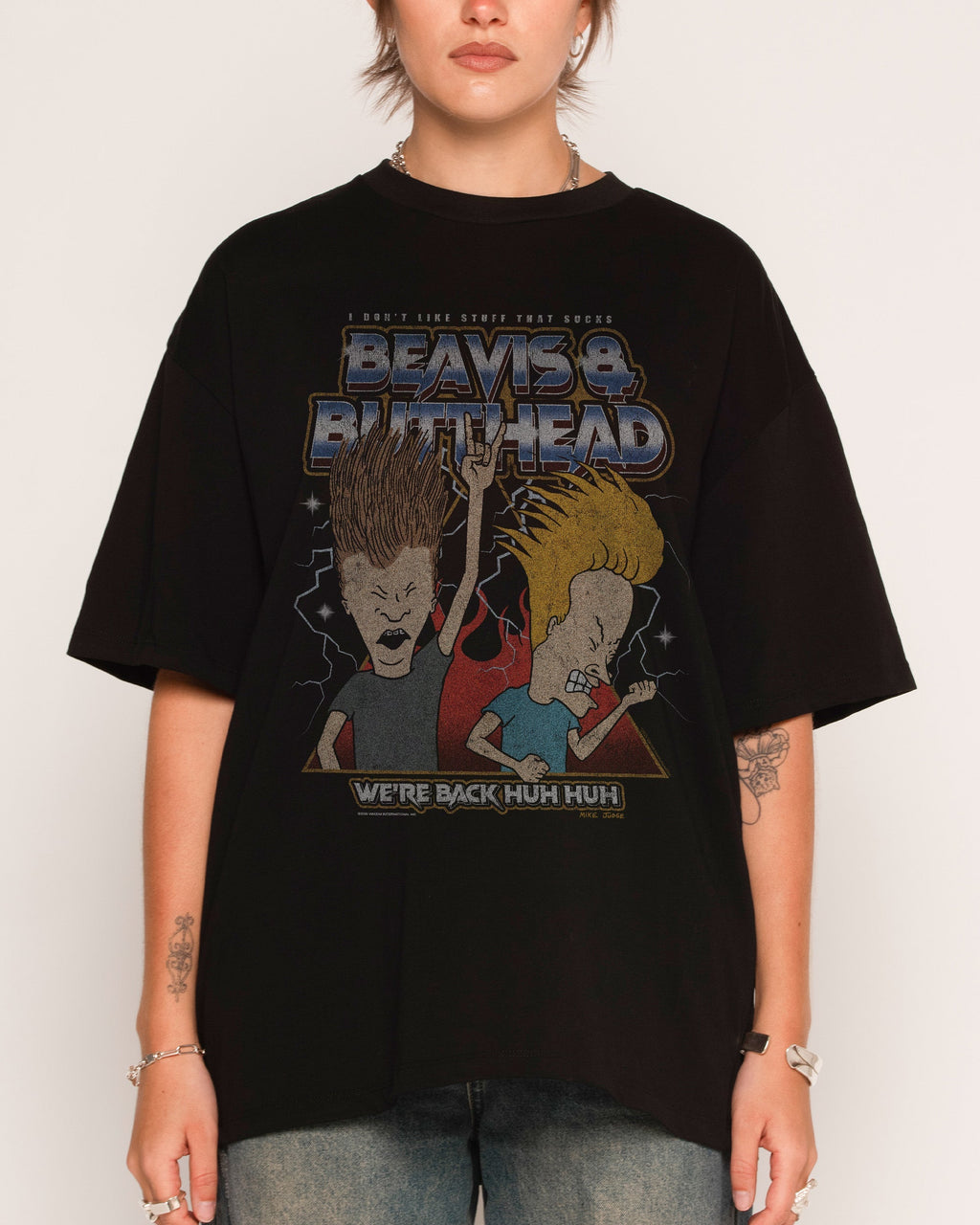 Heh Heh Metalheads Oversized Tee Unisex