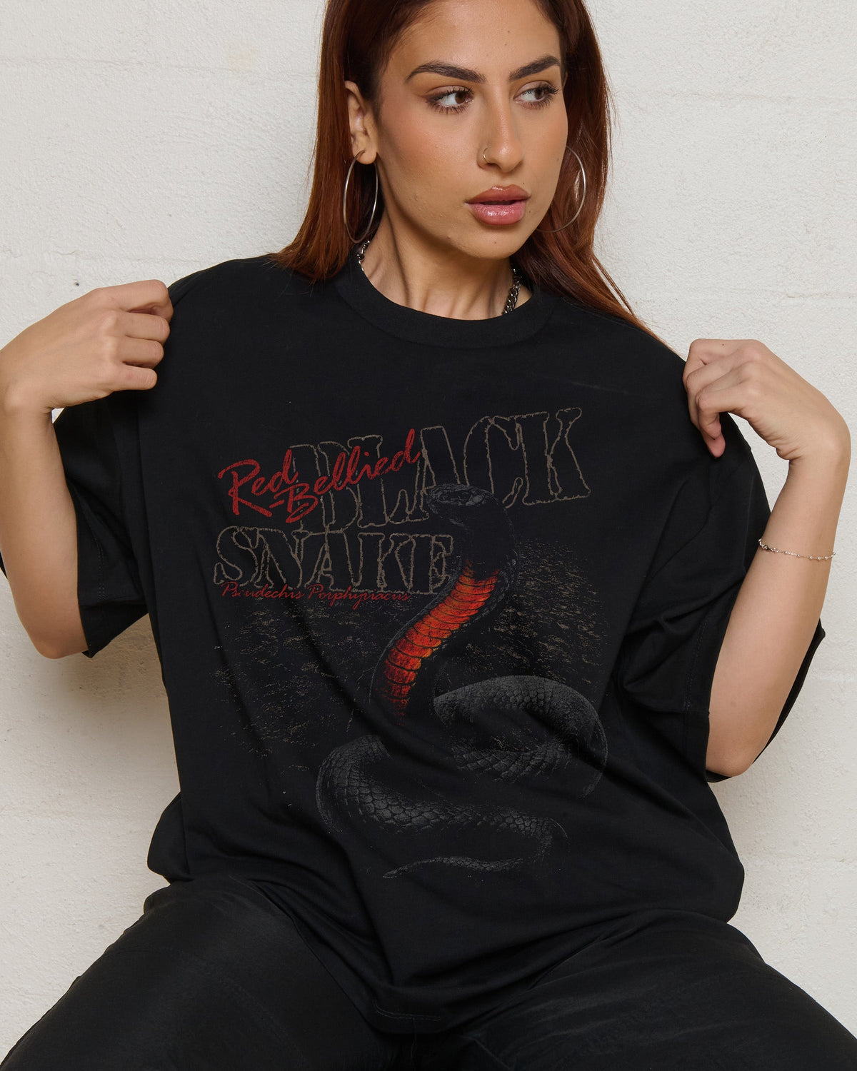 Red Bellied Black Snake Oversized Tee Unisex