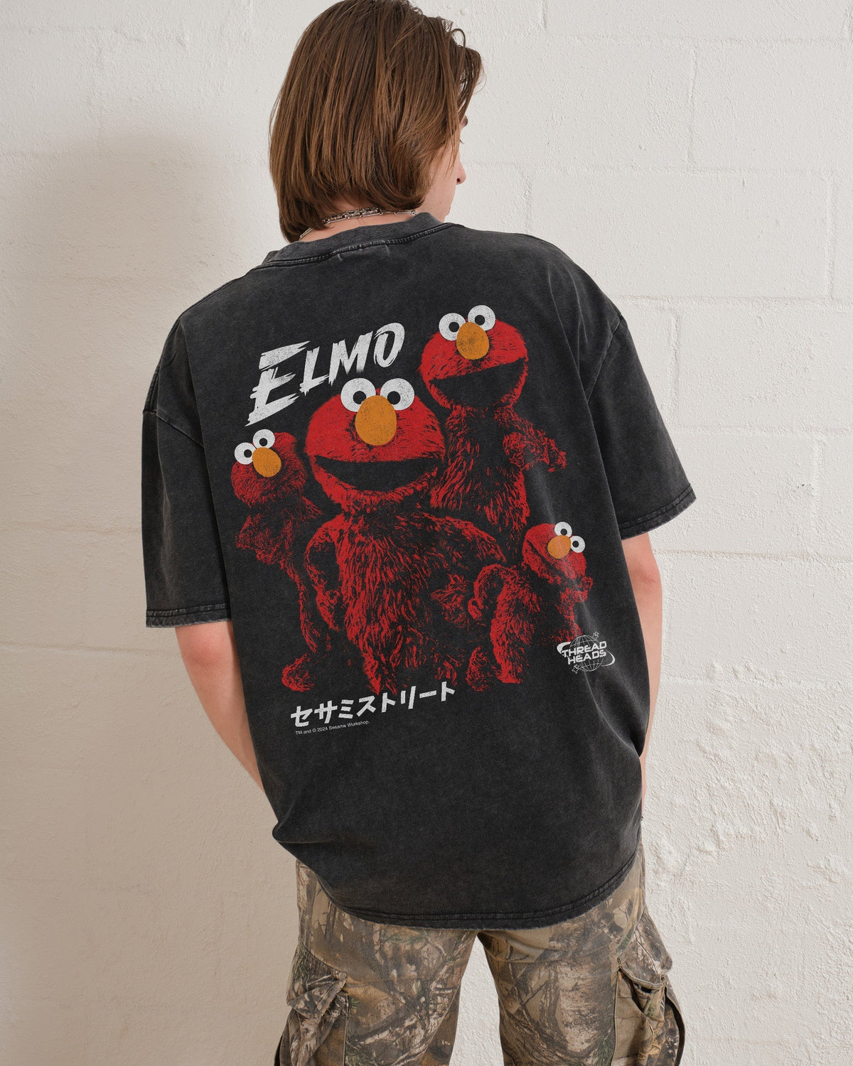 Tokyo Elmo Front and Back Oversized Tee Unisex